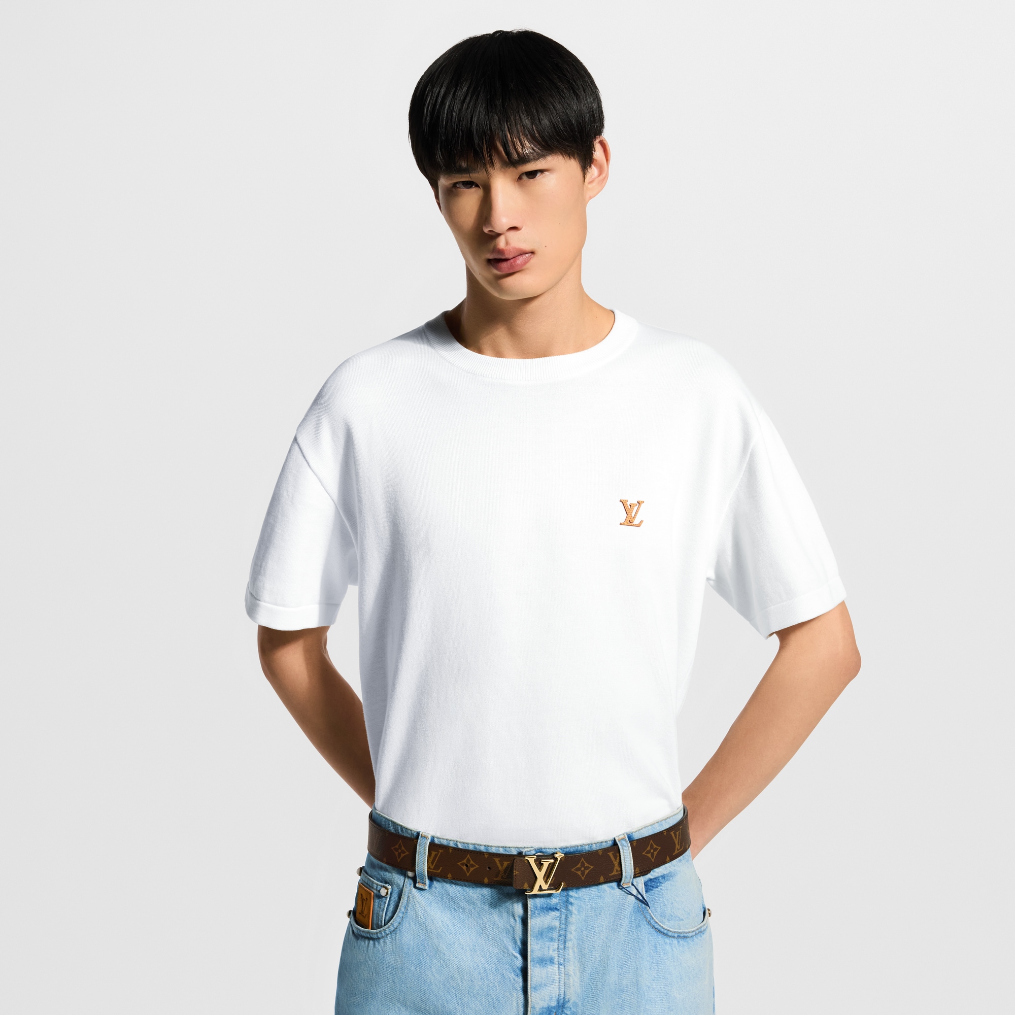 Short-Sleeved Crewneck With Signature - Ready-to-Wear 1AK70R